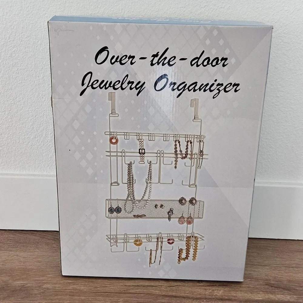 Over-the-Door Jewelry Organizer in White